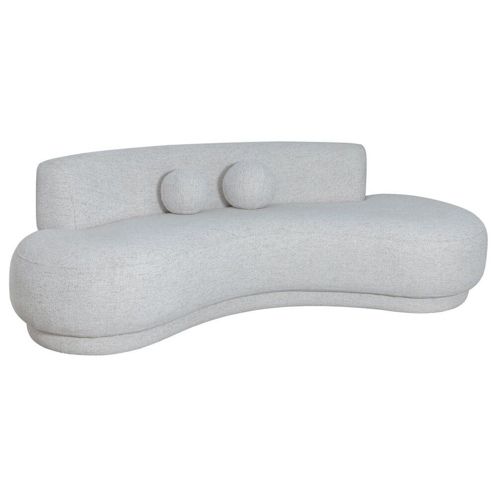 Blue River Oakland Stationary 3-Seater Sofa in Ivory Velvet, , large
