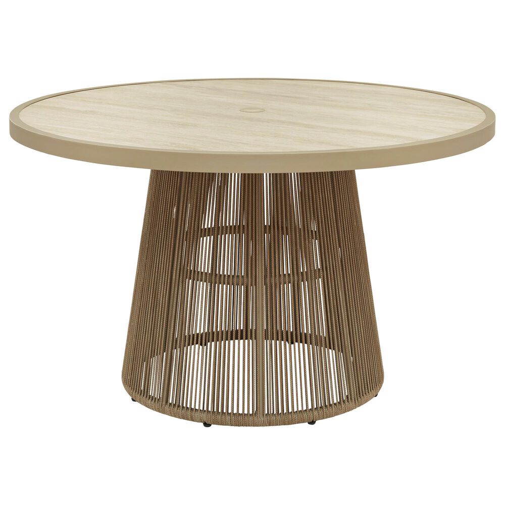 Ashley Orchard Beach 5-Piece Outdoor Dining Set in Beige, , large