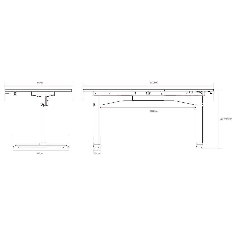 Arozzi Arena Moto Gaming Desk Base, , large