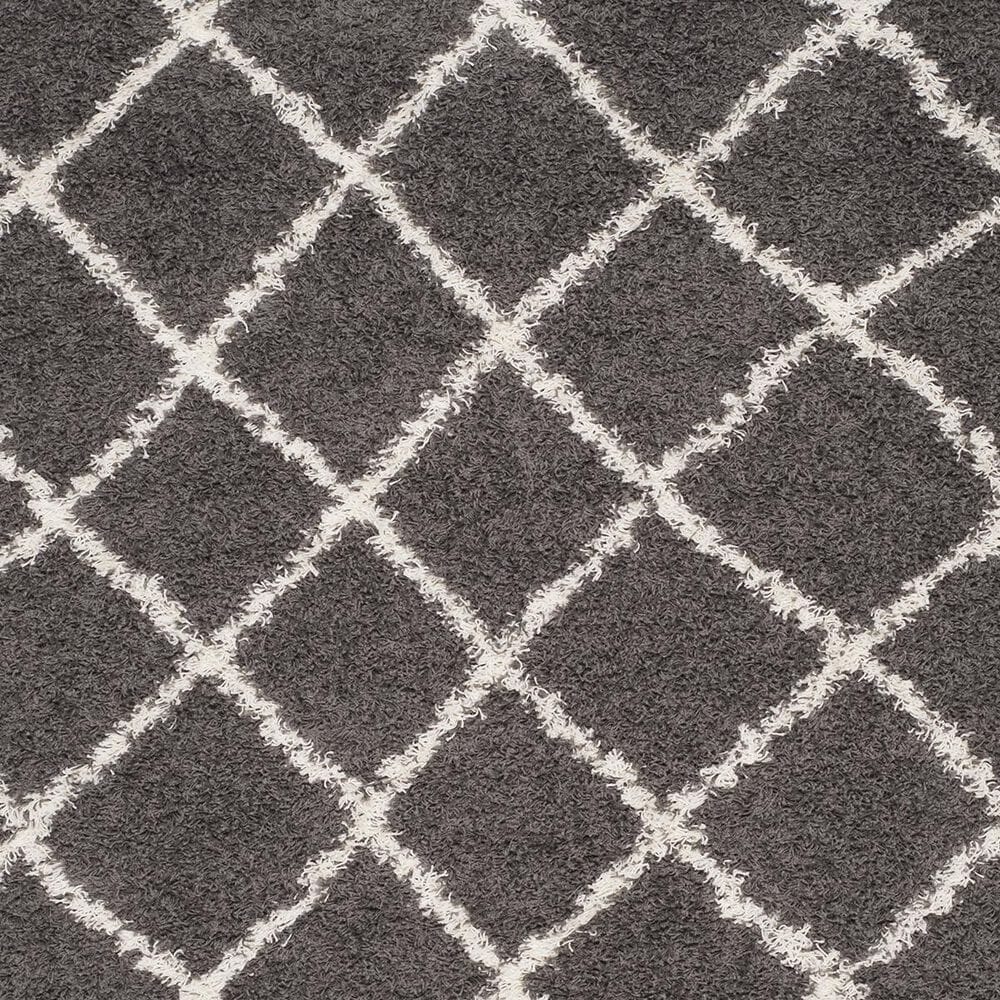 Safavieh Dallas Shag SGD258A-6R 6&#39; x 6&#39;  Dark Grey/Ivory Round Rug, , large
