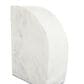 Maple and Jade 6" Decorative Bookend in Matte White, Gray and Gold (Set of 2), , large