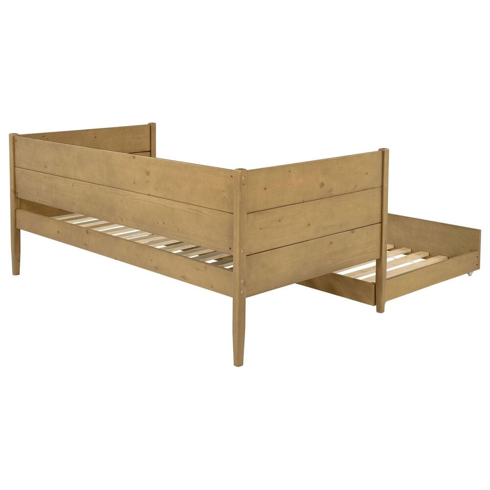 Coaster Calinda Twin Daybed with Trundle in Warm Natural Brown, , large