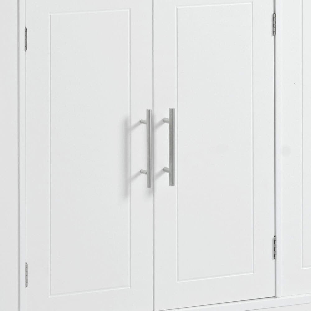 HOMLUX 49" Kitchen Island with Trash Can Storage Cabinet in White, , large
