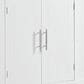 HOMLUX 49" Kitchen Island with Trash Can Storage Cabinet in White, , large