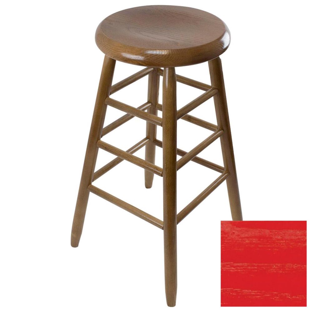Lakeside Garland Round Barstool in Red, , large