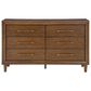 Ashley Lyncott 4-Piece Queen Bedroom Set in Medium Brown, , large