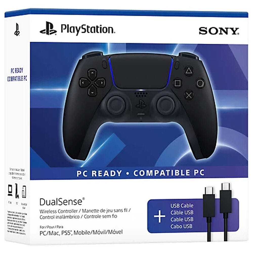 Sony DualSense Wireless Controller with USB Cable in Midnight Black, , large