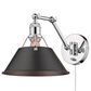 Golden Lighting Orwell 1-Light Wall Sconce in Chrome, , large