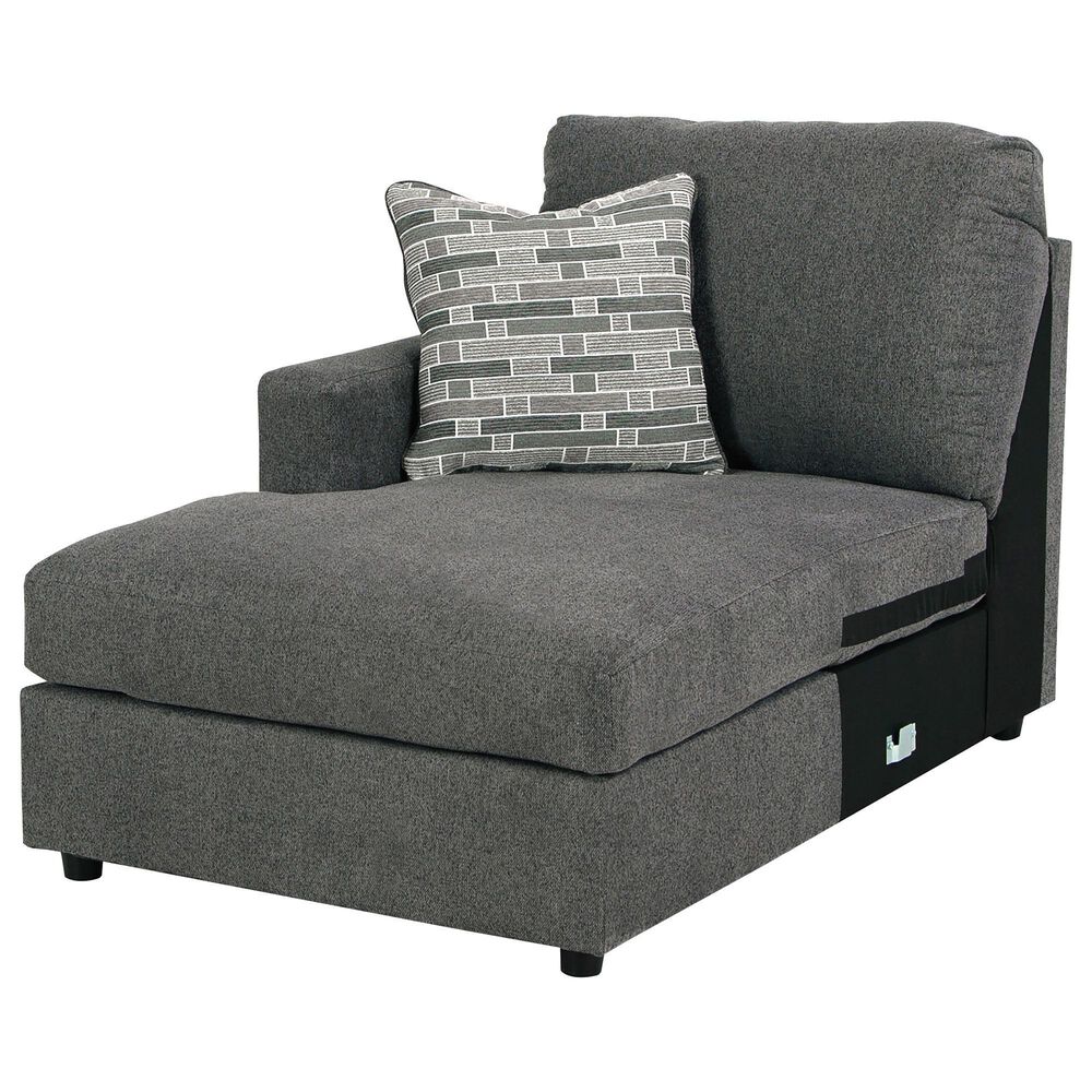 Ashley Edenfield 3-Piece Right Facing U-Shaped Sectional with Chaise in Charcoal, , large