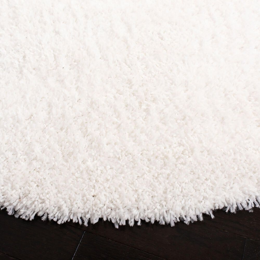 Safavieh August Shag 5&#39; Round White Area Rug, , large