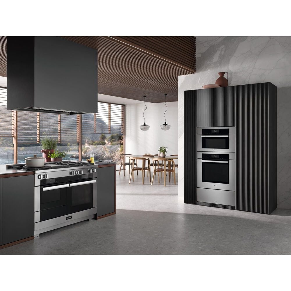 Miele 48" Freestanding Liquid Propane Dual Fuel Range with Broil-Griddle Cover in Stainless Steel and Black, , large