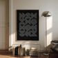 HOMLUX 24" x 18" Circles Canvas Art in Black and White, , large