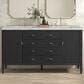 James Martin Vanities Myrrin 60" Double Vanity in Carbon Oak with 3 cm Victorian Silver Quartz Top, , large