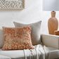 Surya Nelly 20" Square Throw Pillow in Light Wood, Camel, Natural, Clay, Pearl and Brick, , large