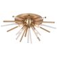 Vaxcel Aria 4-Light Flush Mount in Natural Brass, , large