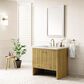 James Martin Vanities Hudson 36" Single Bathroom Vanity in Light Natural Oak with 3 cm Lime Delight Quartz Top and Rectangular Sink, , large