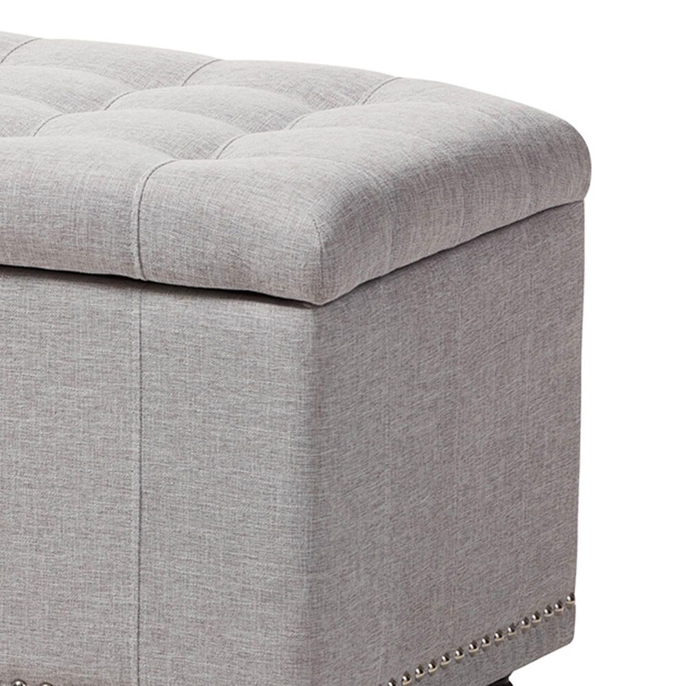 Baxton Studio Kaylee Storage Ottoman Bench in Grayish Beige, , large