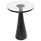 Maple and Jade 16" Geometric Accent End Table in Polished Black, , large