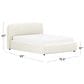 Richlands Furniture Belleville Queen Upholstered Platform Wingback Bed in Cream, , large