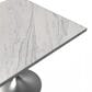 Leisuremod LeisureMod Verve Collection 36 Square Dining Table, Brushed Base with Laminated White Marbleized Top, , large