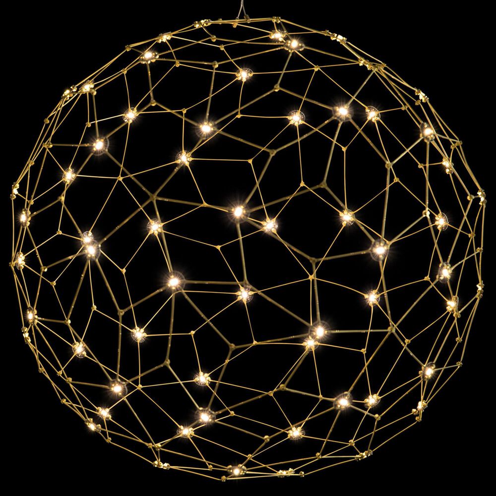 Golden Lighting Spheris 16" 1-Light LED Globe Pendant in Natural Brass, , large