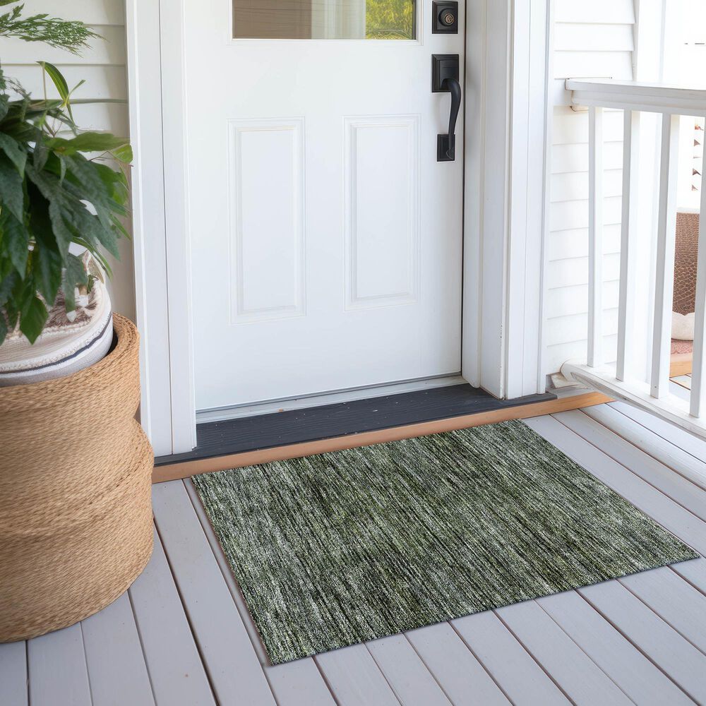 Dalyn Rug Company Soft Essentials Solid Basil 2'6" x 3'10" Indoor/Outdoor Area Rug, , large