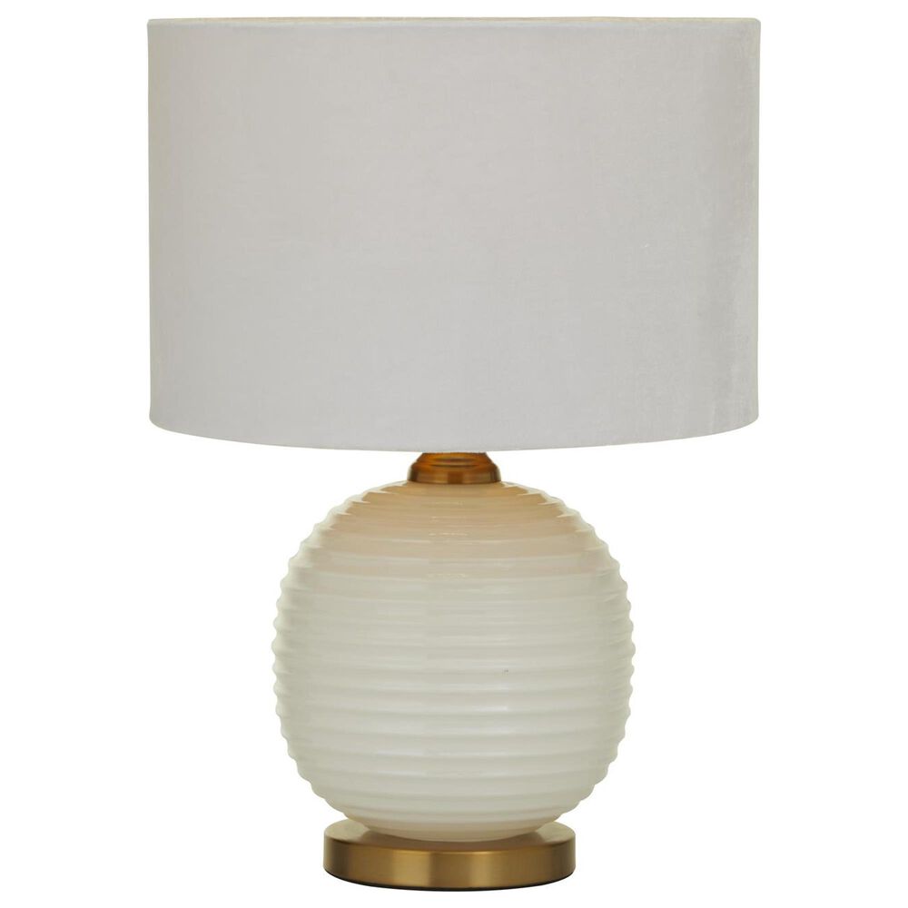 Maple and Jade Modern Accent Lamp in White and Gold, , large