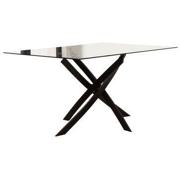 Sunset Furniture Lena Dining Table in Clear and Matte Black, , large