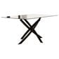 Sunset Furniture Lena Dining Table in Clear and Matte Black, , large