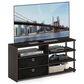 HOMLUX 46.6" Simple Design TV Stand with Bins in Walnut and Black, , large