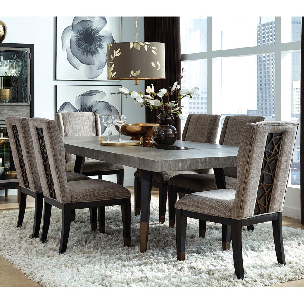 Nicolette Home Ryker 7-Piece Dining Set in Nocturn Black and Coventry Grey, , large