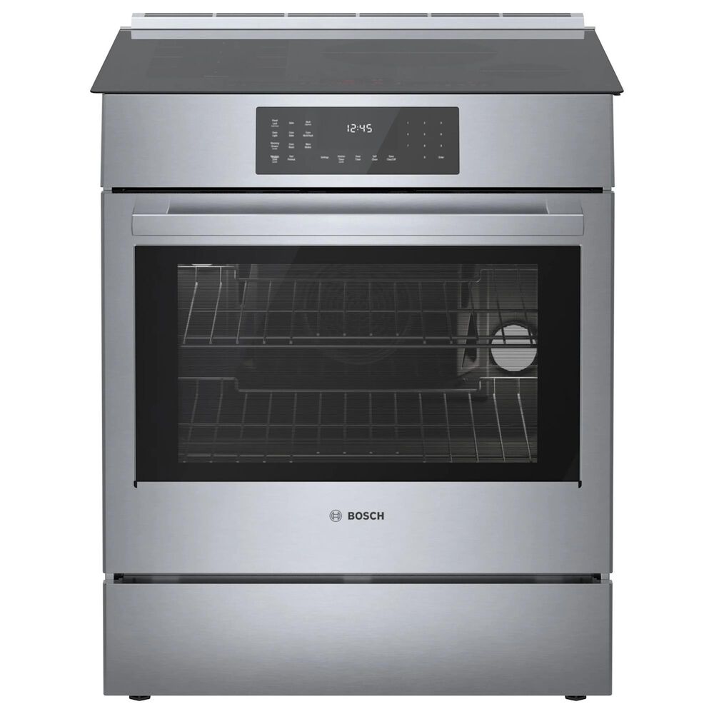 Bosch Benchmark 2-Piece Kitchen Package with 4.6 Cu. Ft. Induction Slide-in Range and 1.9 Cu. Ft. Over-The-Range Microwave in Stainless Steel, , large