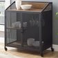 Walker Edison Sona Bar Cabinet in Black and Rustic Oak, , large