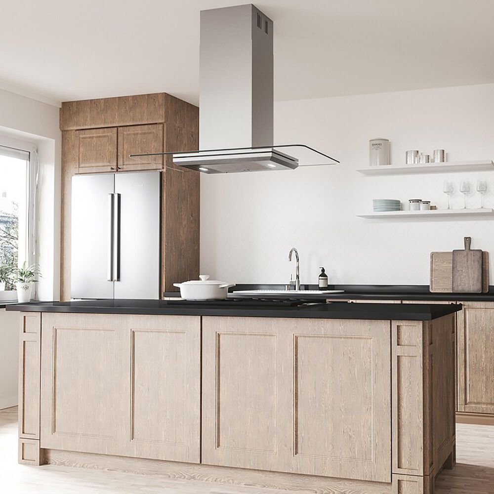Zephyr 36&quot; Verona Color Changing Island Mount Range Hood in Stainless Steel, , large