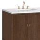 James Martin Vanities Myrrin 72" Double Vanity in Mid-Century Walnut with 3 cm White Zeus Quartz Top, , large