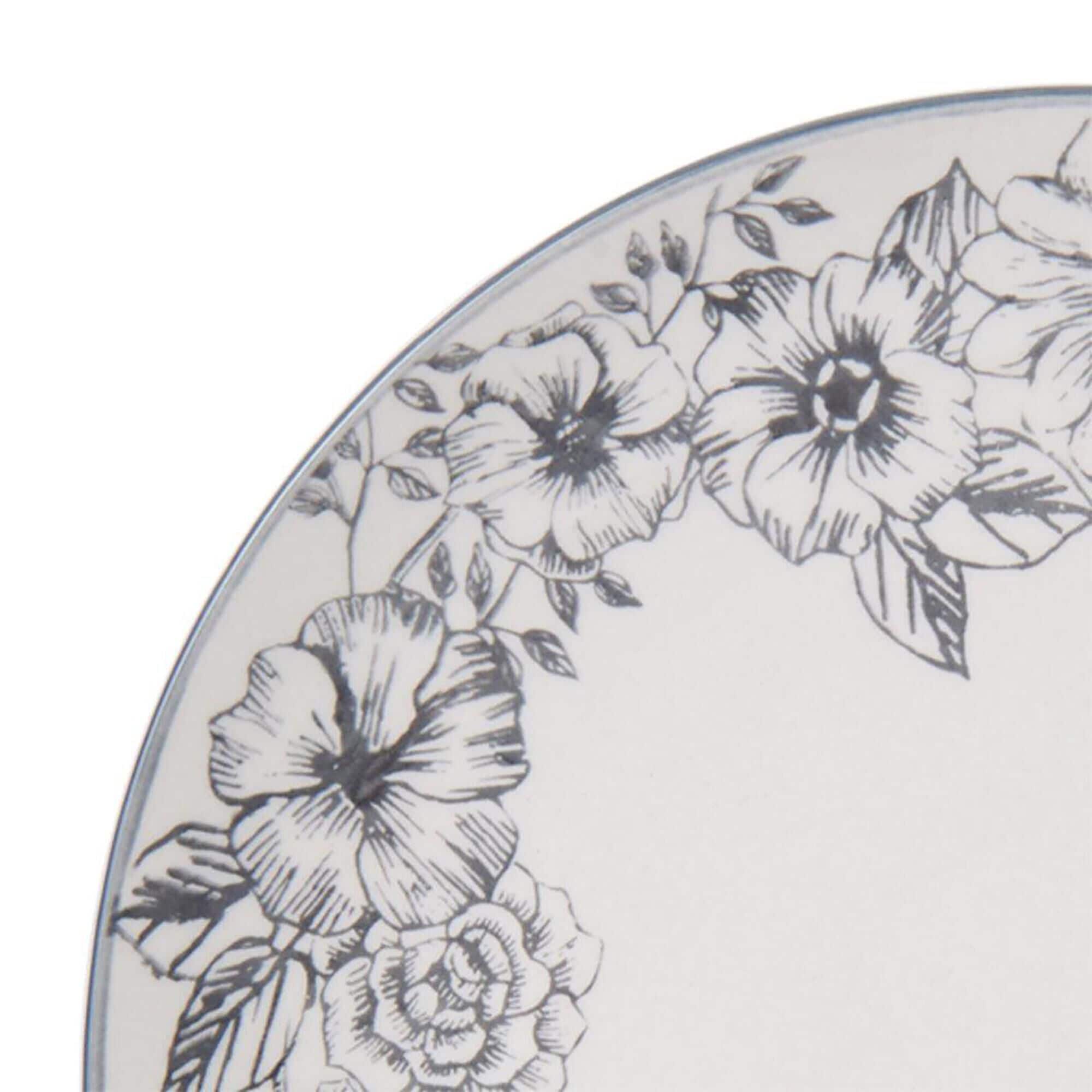 Pfaltzgraff Gabriela 16 Piece Dinnerware Set in Gray and Blue NFM