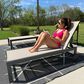 HOMLUX 3-Piece Patio Chaise Lounge Set with Straight-Leg in Beige, , large