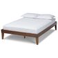 Baxton Studio Lucina Queen Platform Bed Frame in Walnut Brown, , large