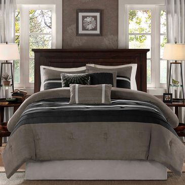 Hampton Park Palmer 7-Piece Queen Comforter Set in Black, , large