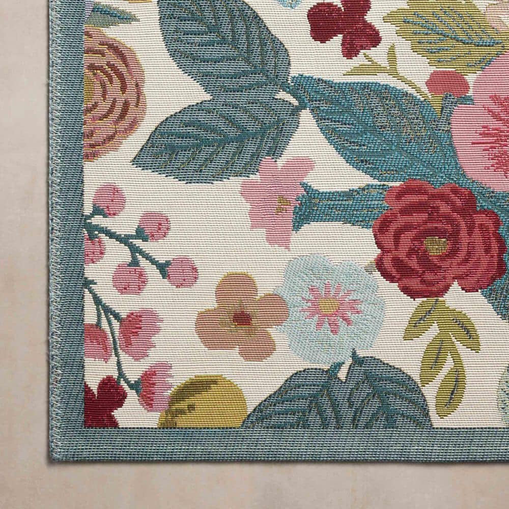 Rifle Paper Co. x Loloi Perennial Garden Party 7&#39;10&quot; x 11&#39;2&quot; Rose and Multicolor Area Rug, , large