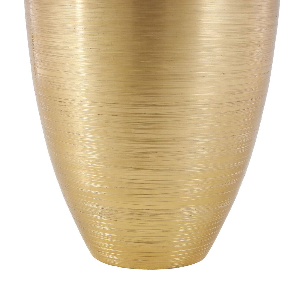 Maple and Jade 18&quot; Decorative Vase with Hammered Top in Brushed Gold, , large
