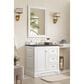 James Martin Vanities De Soto 36" Single Bathroom Vanity in Bright White with 3 cm Parisien Bleu Quartz Top and Rectangular Sink, , large