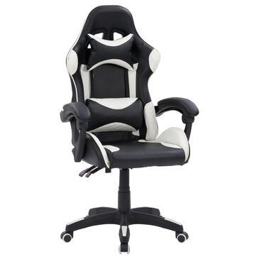 CorLiving Ravagers Gaming Chair in Black/White, , large