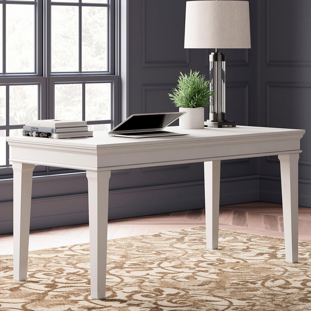 Ashley Kanwyn Home Office Desk in Distressed Whitewash, , large