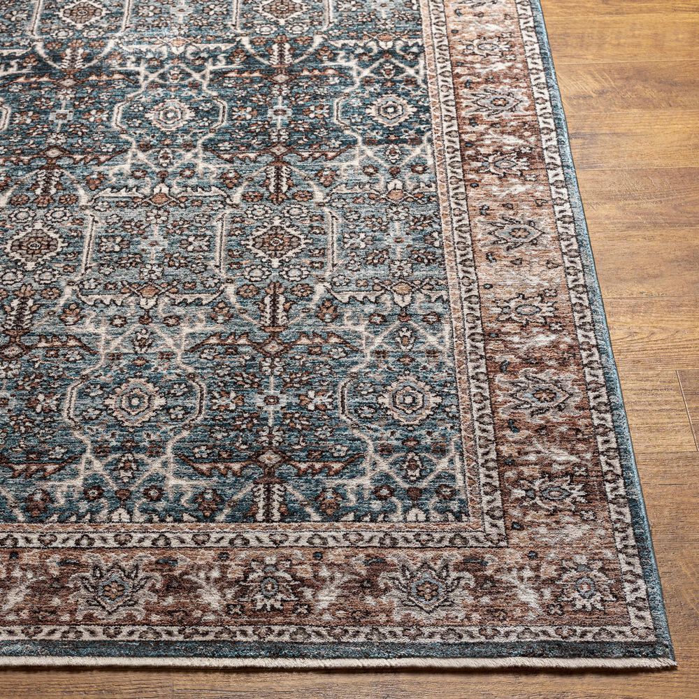 Surya Carlisle Oriental 2&#39;11&quot; x 10&#39; Pale Blue, Dusty Pink, Medium Brown, Cream and Charcoal Runner, , large