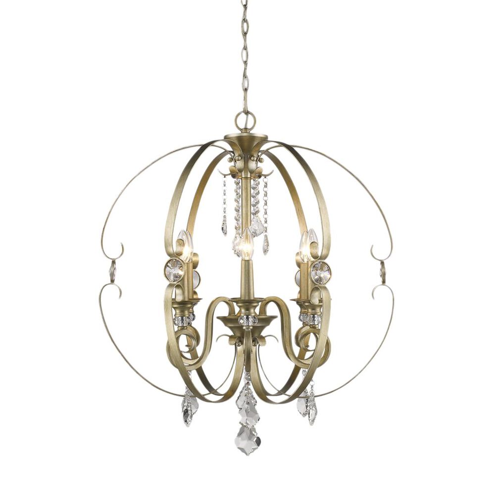 Golden Lighting Ella 6-Light Chandelier in White Gold, , large