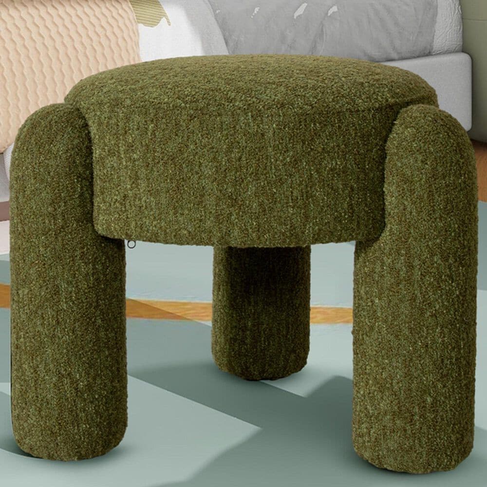 Jennifer Taylor Home Hugo Upholstered Ottoman in Moss Green, , large