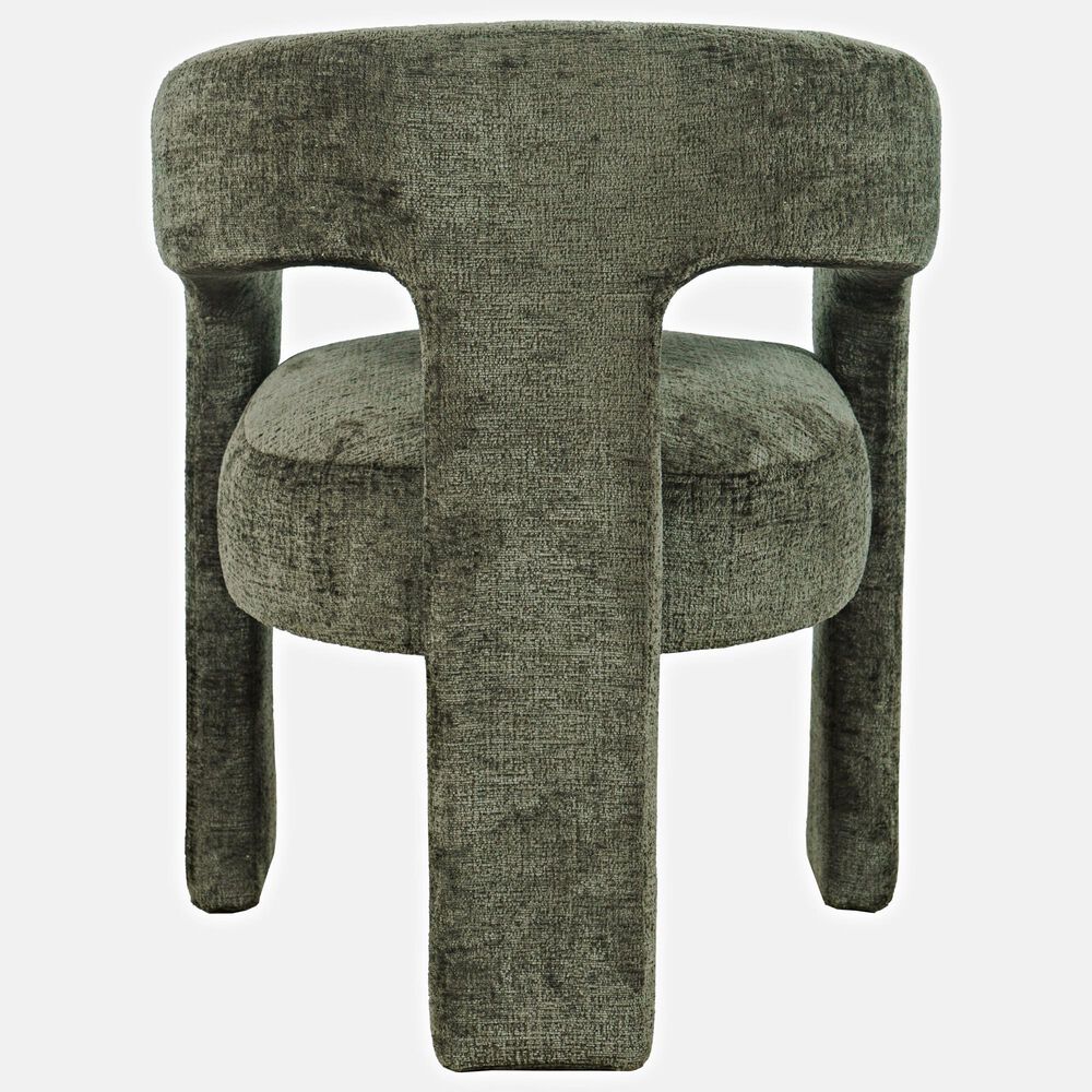 Waltham Gwen Open-Back Upholstered Arm Chair in Forest, , large