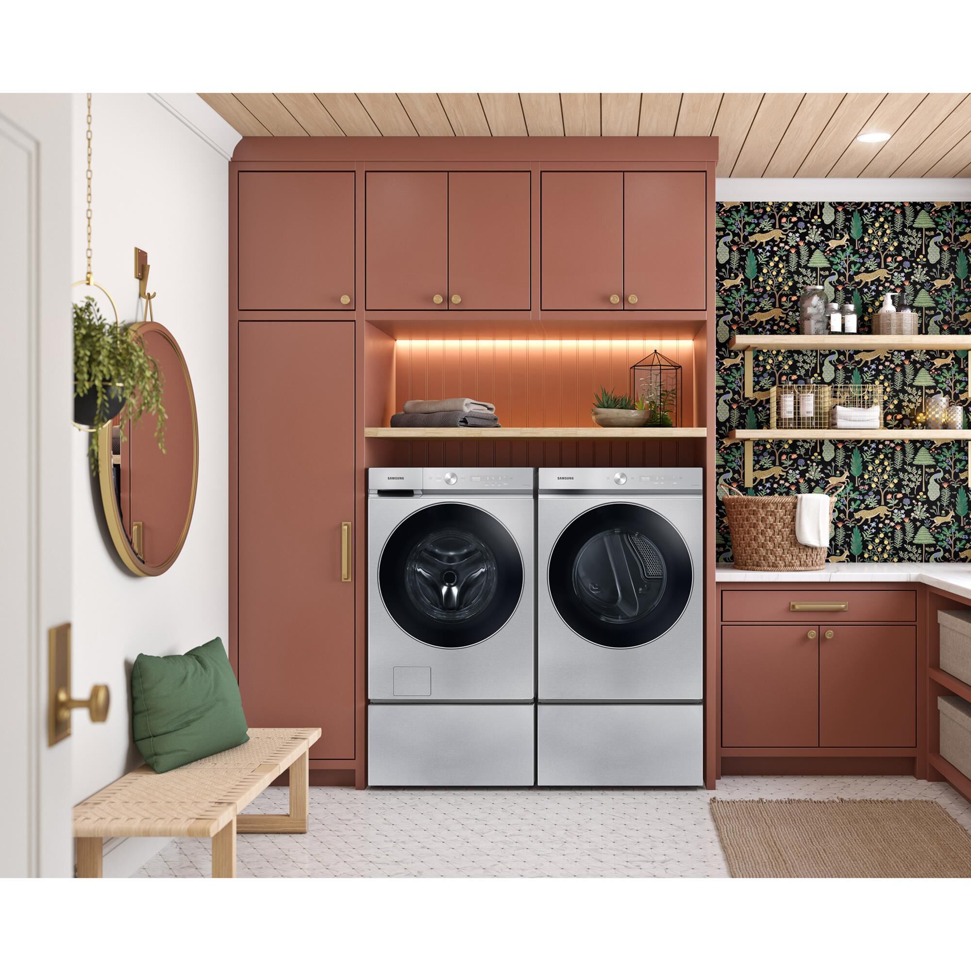 Stack samsung washing top machine and dryer