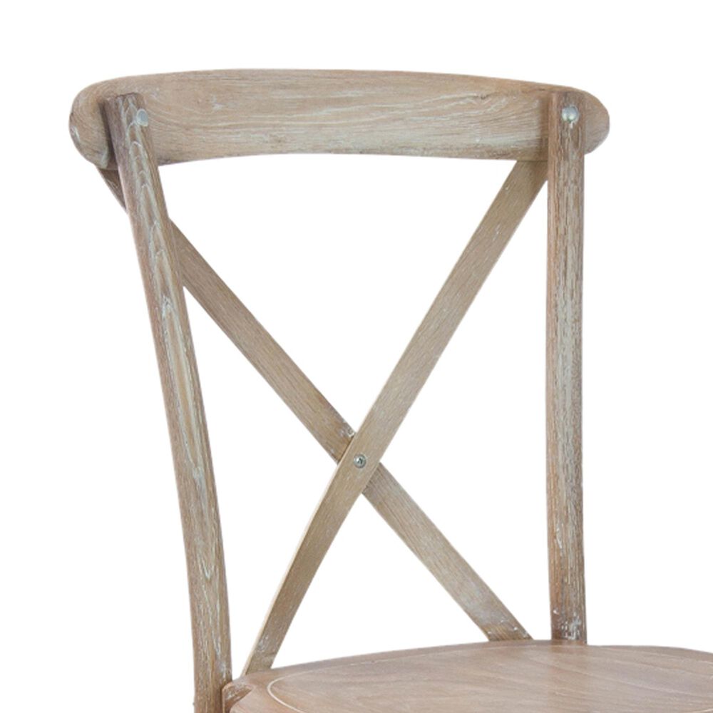 Flash Furniture Advantage XBack Dining Side Chair in Driftwood NFM